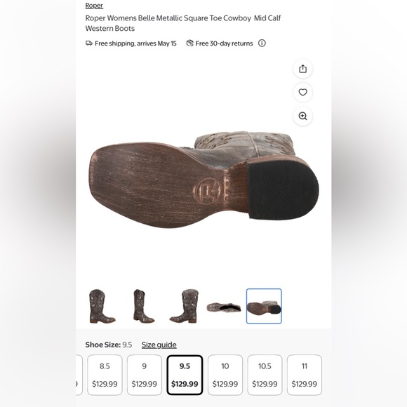 Roper Belle Brown Western Boots - Picture 15 of 15